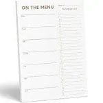 Sweetzer & Orange Gold Meal Planner and Grocery List Magnetic Notepad. 7x10” Meal Planning Pad with Tear Off Shopping List. Plan Weekly Menu Food for Weight Loss or Dinner List for Family!