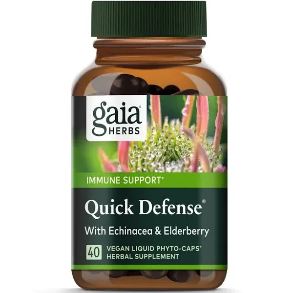 Gaia RapidRelief Quick Defense, Vegetarian Liquid Phyto-Caps - 40 phyto-caps