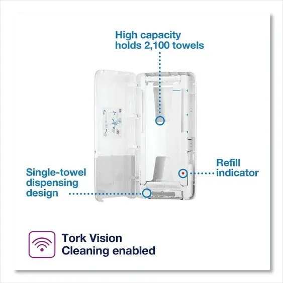 Tork PeakServe Continuous Hand Towel Dispenser 14.57 x 3.98 x 28.74 White -trk552520