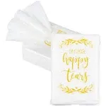 60-Count Wedding Facial Tissue Packs Dry Those Happy Tears Tissues for Guests 3-Ply 10 Sheets Each Pack Bulk Wedding Party Favors Supplies