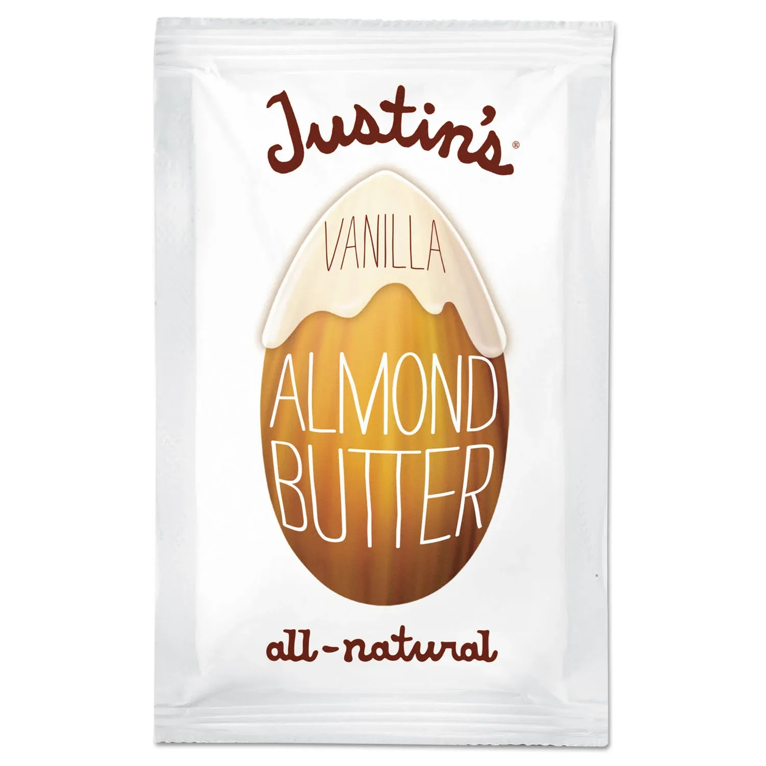 JUSTIN'S Gluten-Free Vanilla Almond Butter 1.15 oz Squeeze Pack, (Pack of 10)