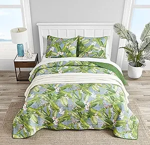 King Quilt Set (Tommy Bahama Aregada Dock Blue Sky)