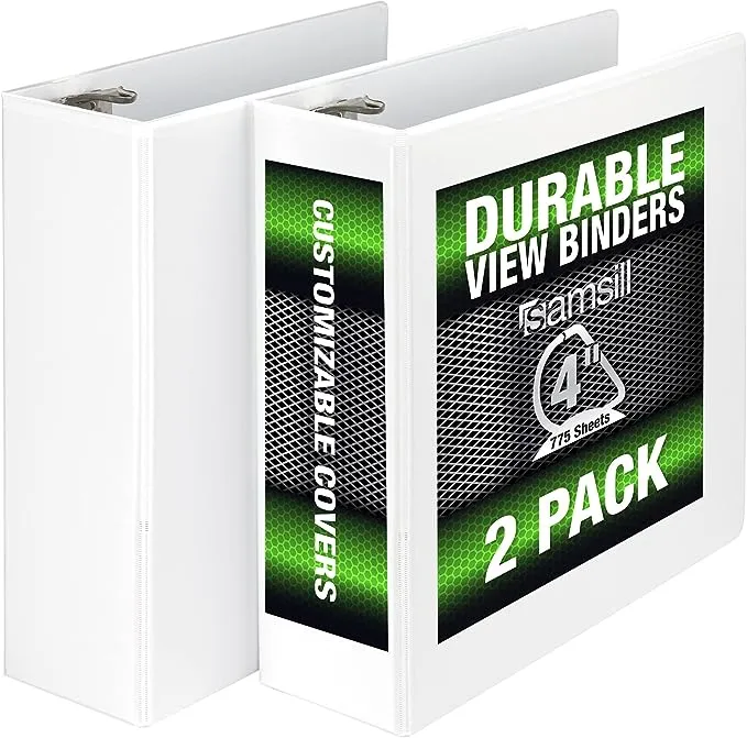 Samsill Durable 1" View D Ring Binder