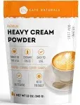 Heavy Cream Powder for Coffee Heavy Whipping Cream 12oz - Kate Naturals Powdered Heavy Cream for Sour Cream Powder, Butter, Clotted Cream, and Whip