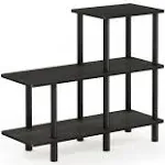 Furinno Turn-N-Tube 3-Tier Cube Ladder Shelf, Espresso/Black