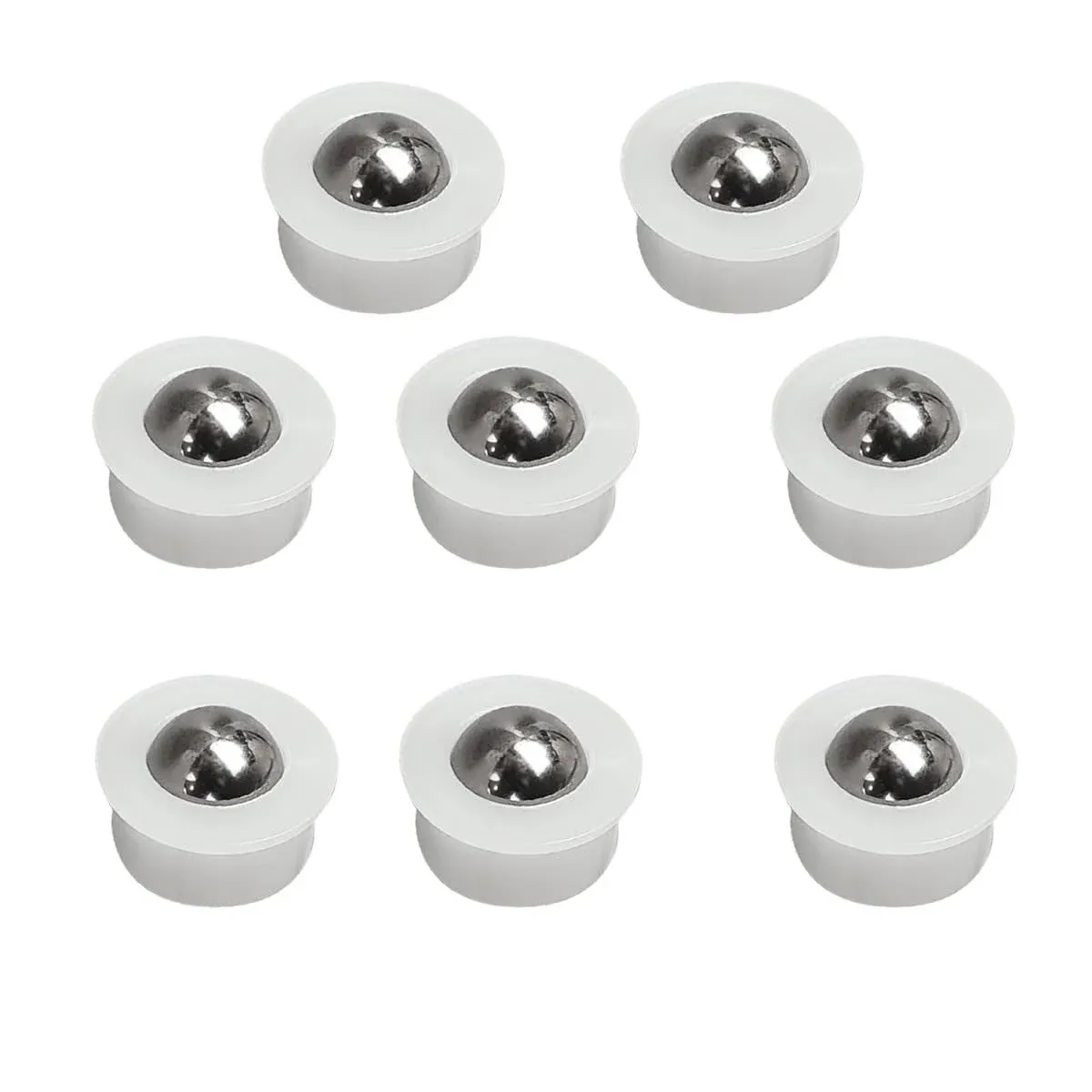 10 Pieces Mini Ball Transfer Bearing Table Conveyor Roller Ball for Transmission, Furniture,Wheelchair 1/3inch(Nylon and Stainless Steel)