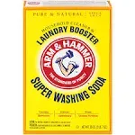 Arm & Hammer Natural Detergent Booster and Freshener Super Washing Soda Detergent Booster & Household Cleaner, 55 oz