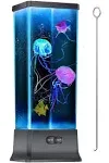 Electric Jellyfish Tank Table Lamp with Color Changing Light Gift for Kids Men W