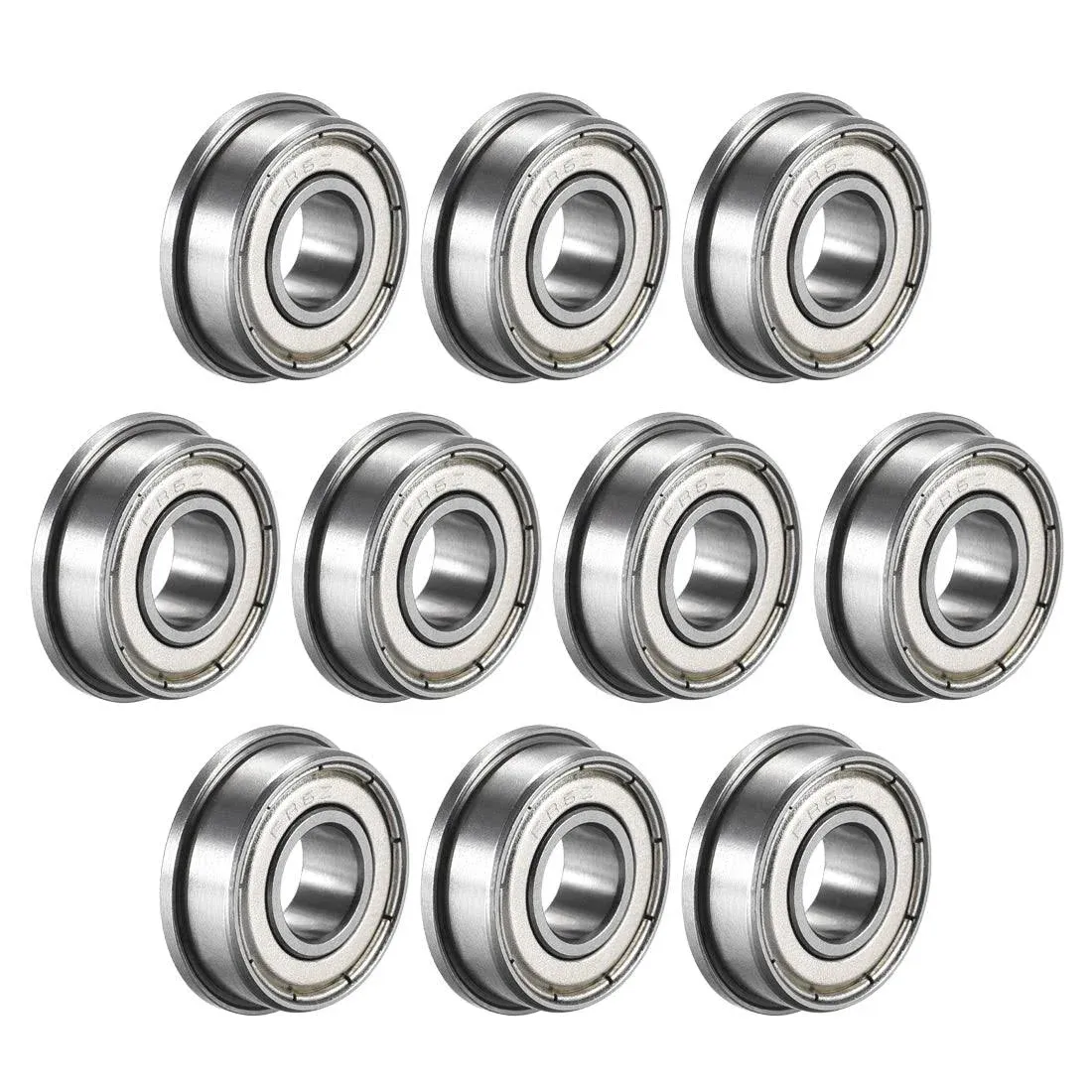 Uxcell FR6ZZ Flange Bearing 3/8mmx7/8mmx9/32 inch Double Double Shielded Bearing 10 Pcs | Harfington