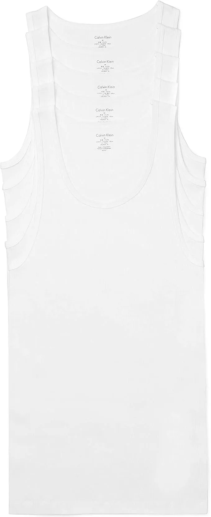 Calvin Klein Men's Cotton Classics 5-Pack Tank Top - White - M