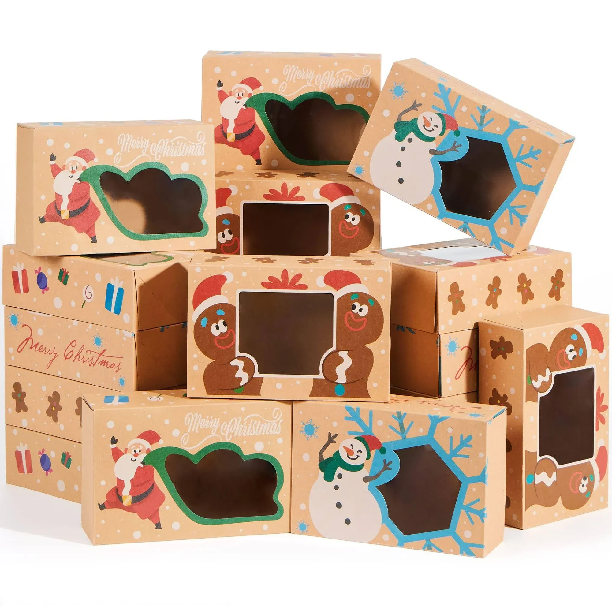 JOYIN 24 PCS Christmas Cookie Gift Baking Box