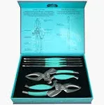 Toadfish Crab/Lobster Tool Set - 2 Shell Cutters  4 Seafood Forks 1022