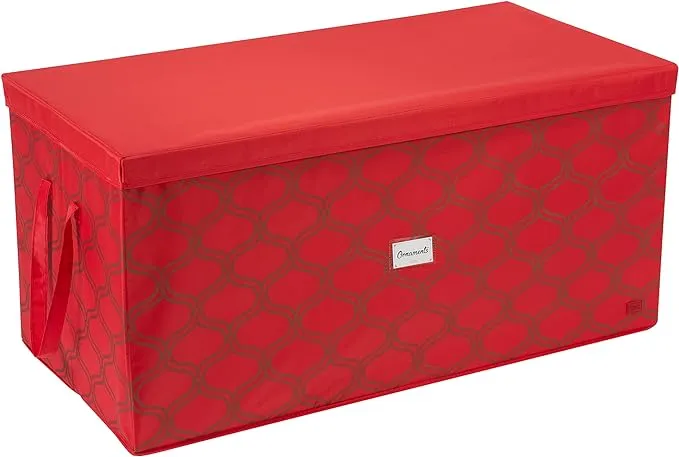 Simplify 96 Ornament Storage Box - Red