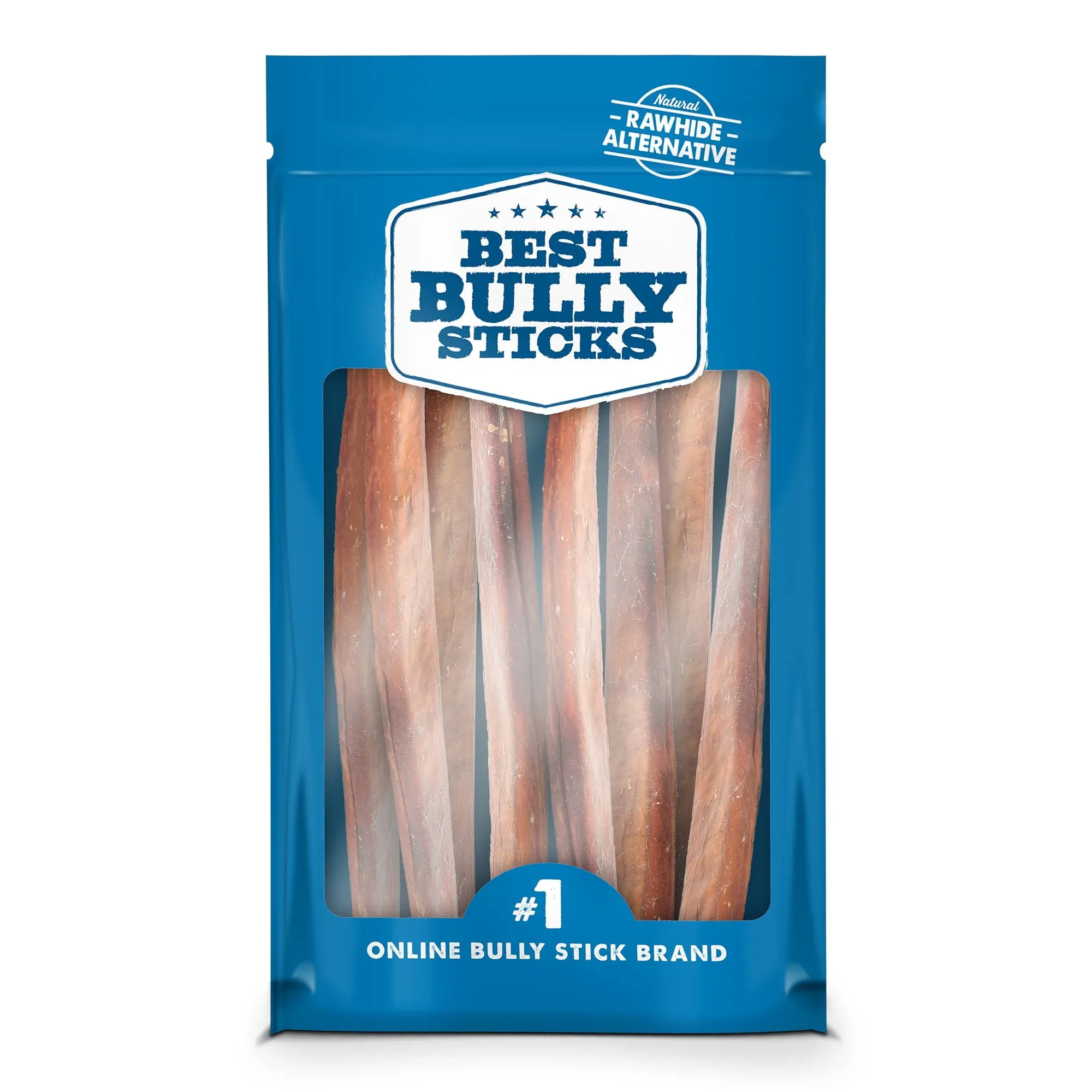 Best Bully Sticks Premium 12-Inch Jumbo Bully Sticks (8 Pack) - All-Natural, Free-Range, Grass-Fed, 100% Beef