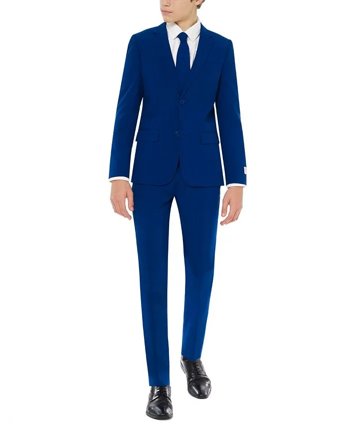 OppoSuits Teen Boys Navy Royale Solid Suit - Blue