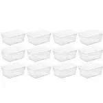 Sterilite 16 Quart Stackable Clear Plastic Storage Tote Container with Opaque Latching Lid for Home and Office Organization, Clear (36 Pack)