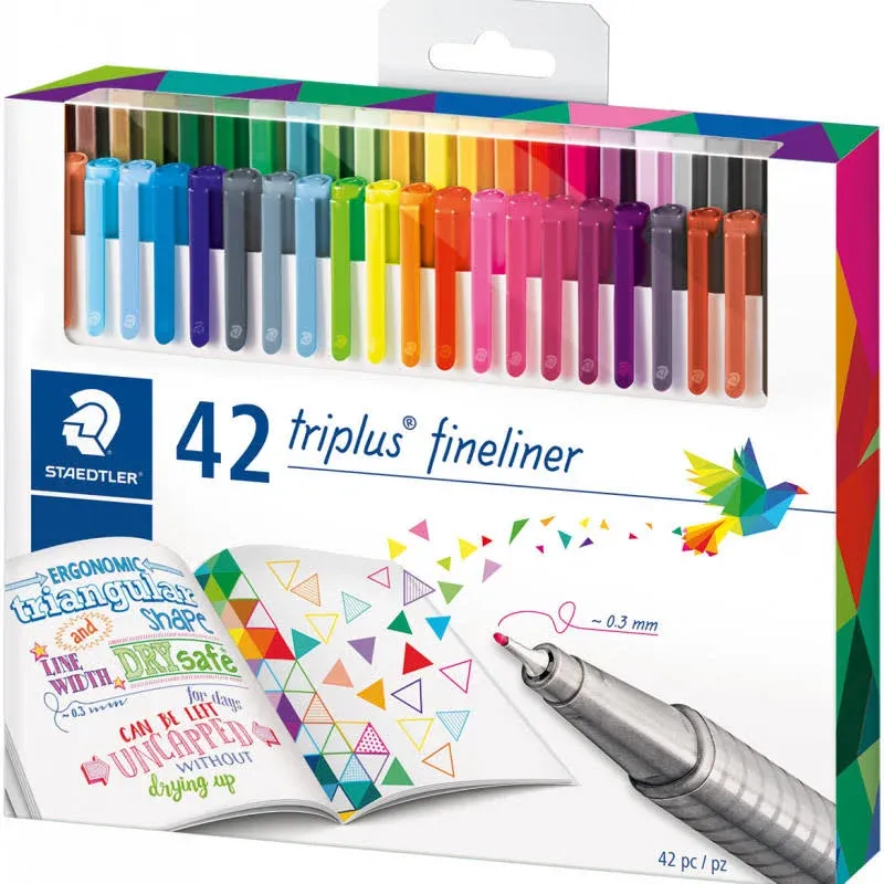 Staedtler TriPlus Fineliner Pens - Assorted Colours (Pack of 42)