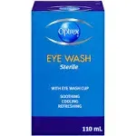 Optrex Eye Wash with Eye Bath 110mL Soothes Cleanses Tired Uncomfortable Eyes