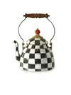 MacKenzie-Childs Courtly Check Enamel Tea Kettle, Decorative Tea Kettle, 2-Quart Capacity