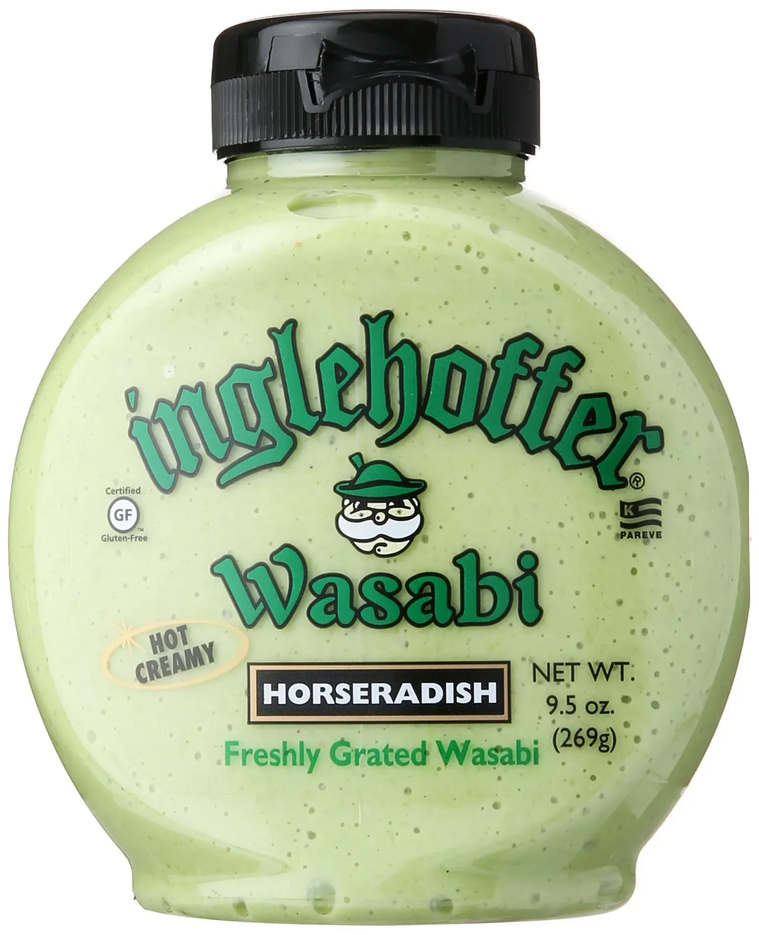 Inglehoffer Hot Creamy Wasabi Horseradish, 9.5 oz Squeeze Bottle