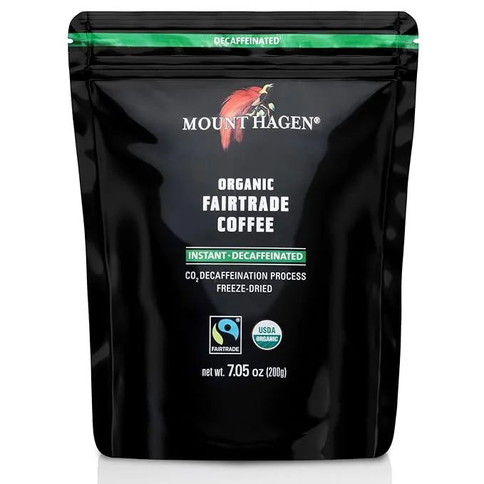 Mount Hagen: Organic Caf Decaffeinated Freeze Dried Instant Coffee (3 x 3.53 oz)