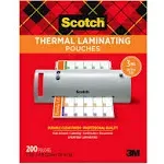 Scotch Thermal Laminating Pouches, Letter Size, 3 Mil, 200/Pack (TP3854-200)