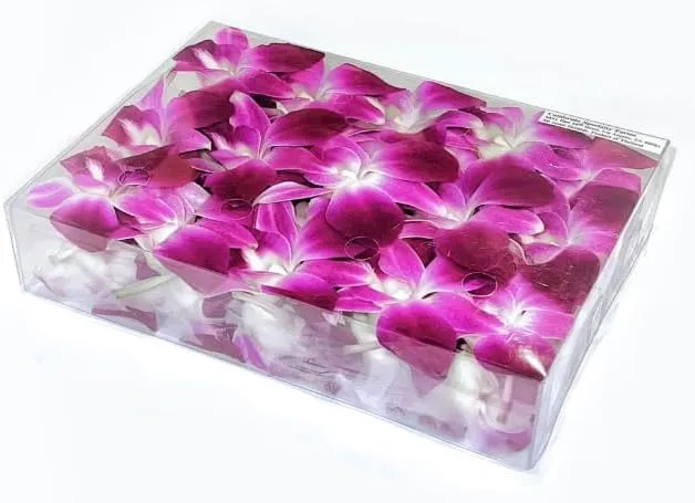 Kejora Fresh Loose Purple Dendrobium Orchid Blossoms 50 ct - for DIY Lei, food & drink decoration