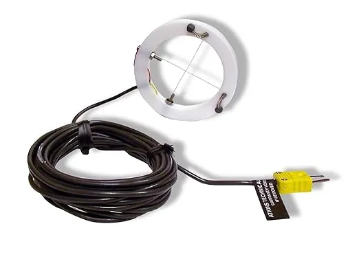 Cooper-Atkins 50008-K Screen Print Type K Surface Thermocouple Probe, -40 to +400 degrees F, 15' Cable