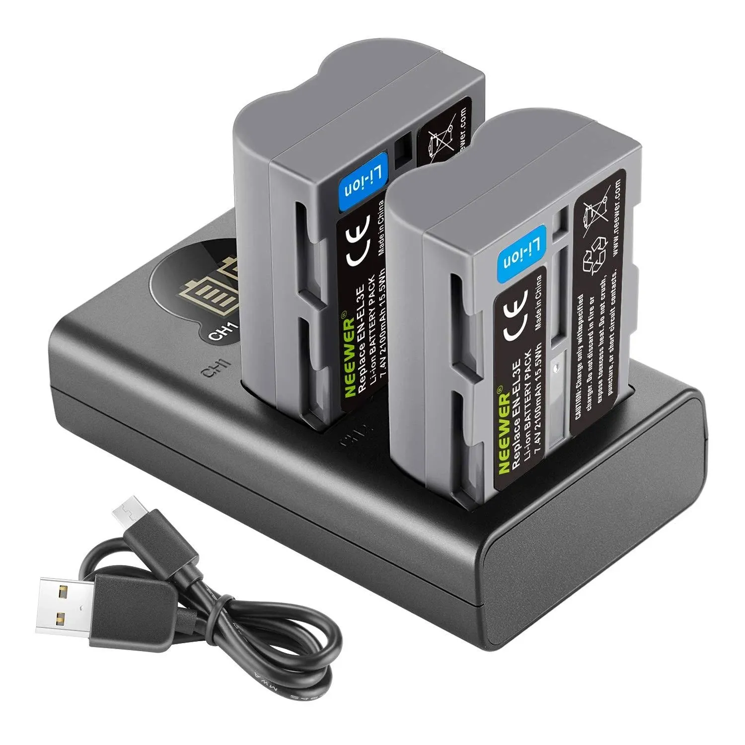 Neewer EN-EL3e Nikon Battery and Charger Set