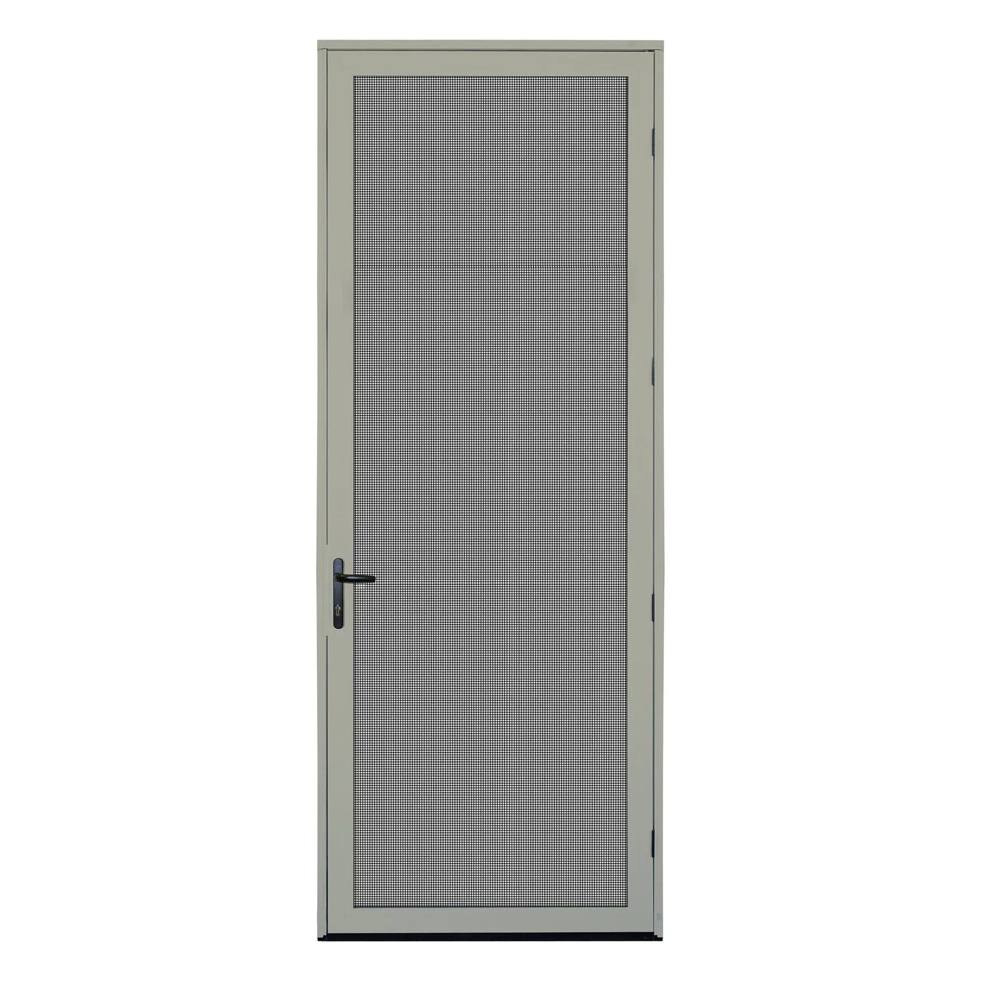 Unique Home Designs 36 in. x 96 in. Almond Surface Mount Right-Hand Ultimate Security Screen Door with Meshtec Screen 5V0002EM2AL00B