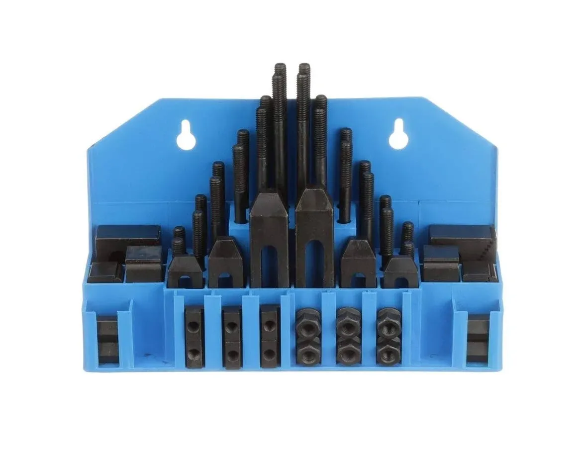 HHIP 3900-2112 58 Piece Clamping Kit (7/16 Inch T-Slot) Stud Size 3/8-16