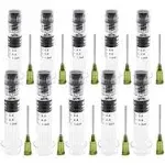 Kopperko 10 Pack Borosilicate Glass 1ml Luer Lock Syringes, Size: 1 mL, Clear