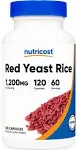 Nutricost Red Yeast Rice Capsules 1200mg 120 Count