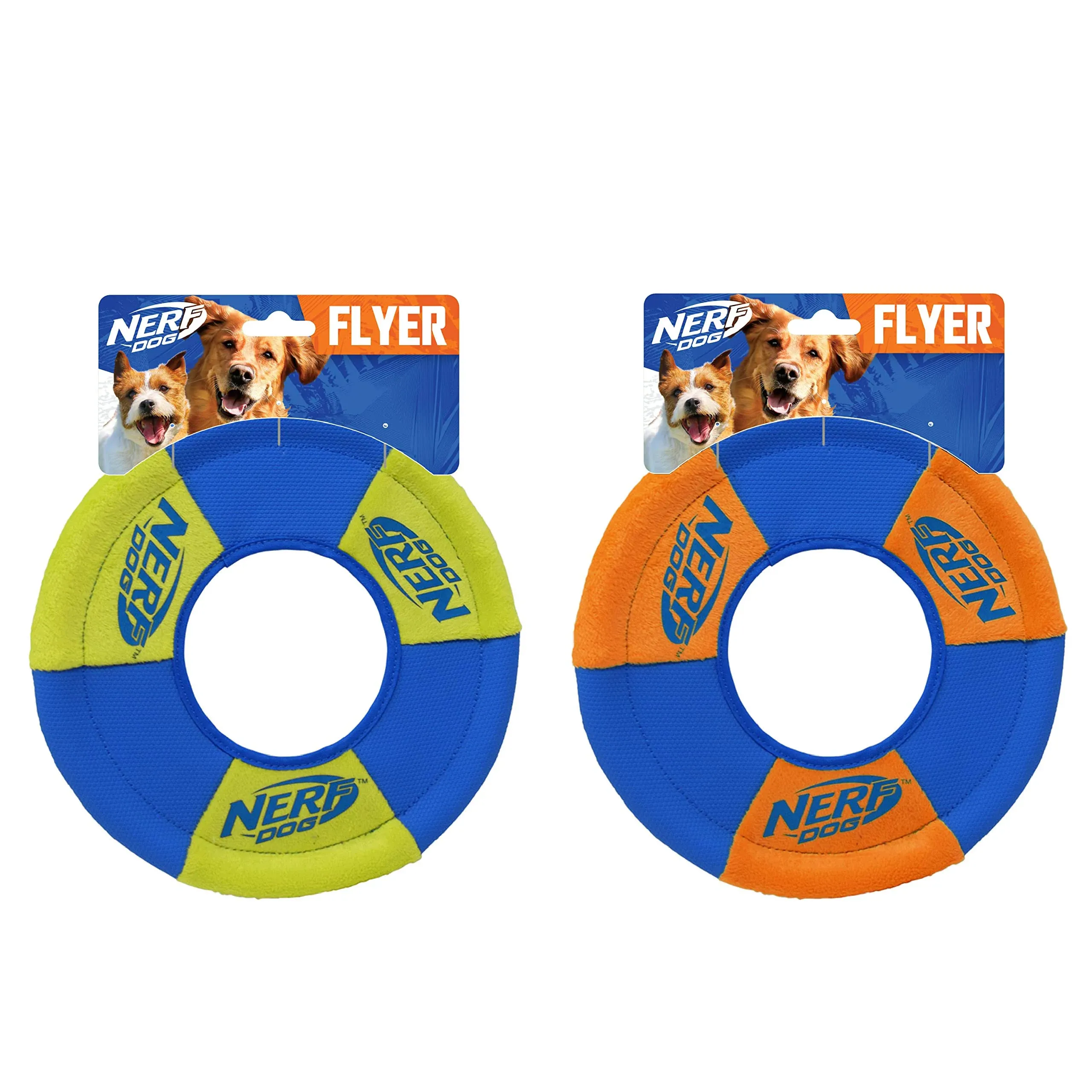 Nerf Dog Toss and Tug Ring Toy, Flying Disc, Lightweight, Durable and... 