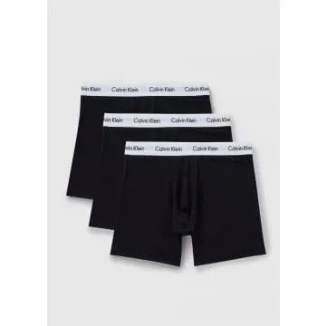 Cotton Stretch 3 Pack Boxer Briefs In Black