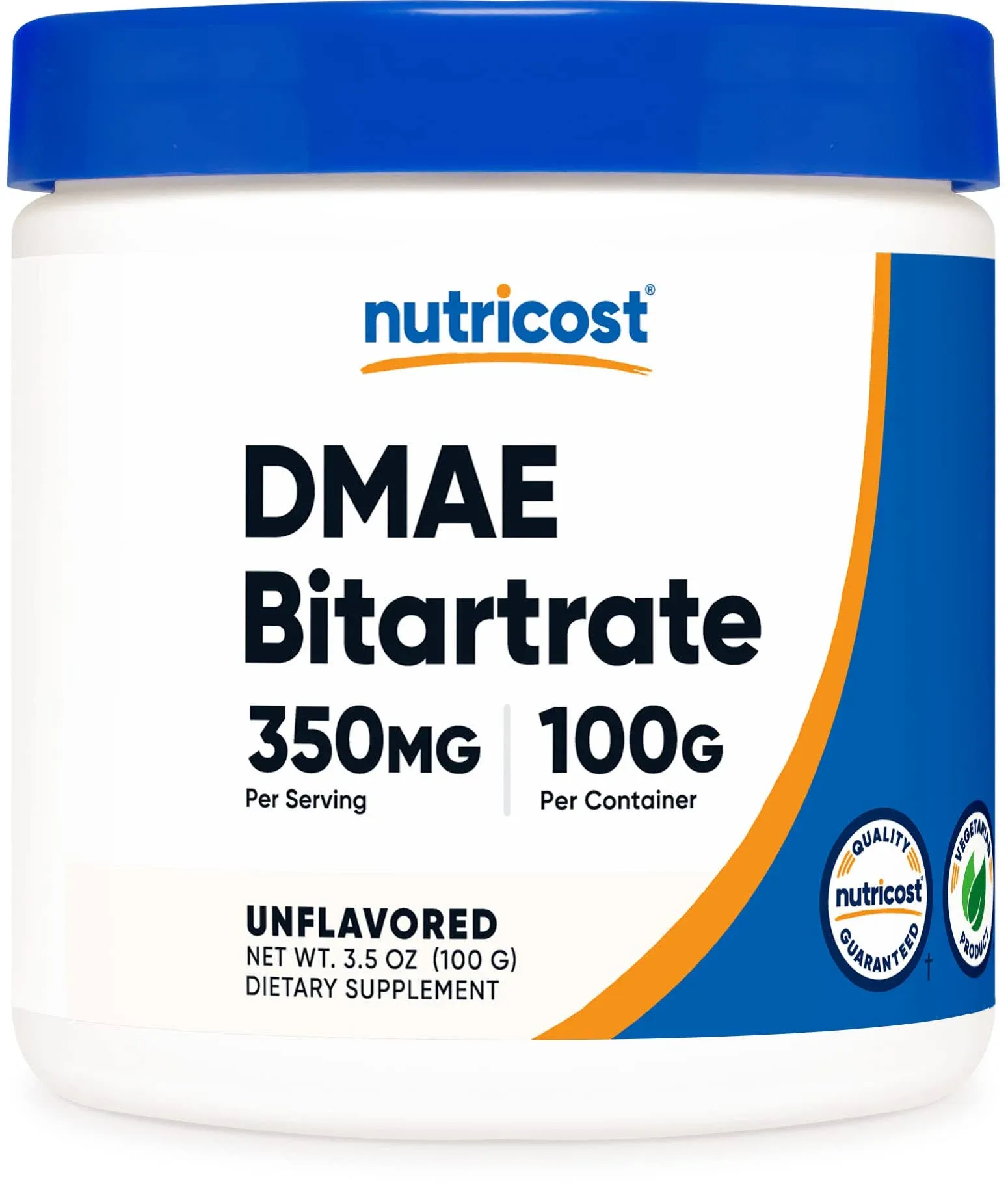 NUTRICOST® DMAE BITARTRATE POWDER UNFLAVORED 350 MG 100 GRS