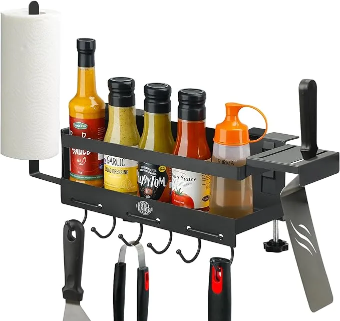 Grill Griddle Caddy for Blackstone Griddle Accessories w/ spatula shelf