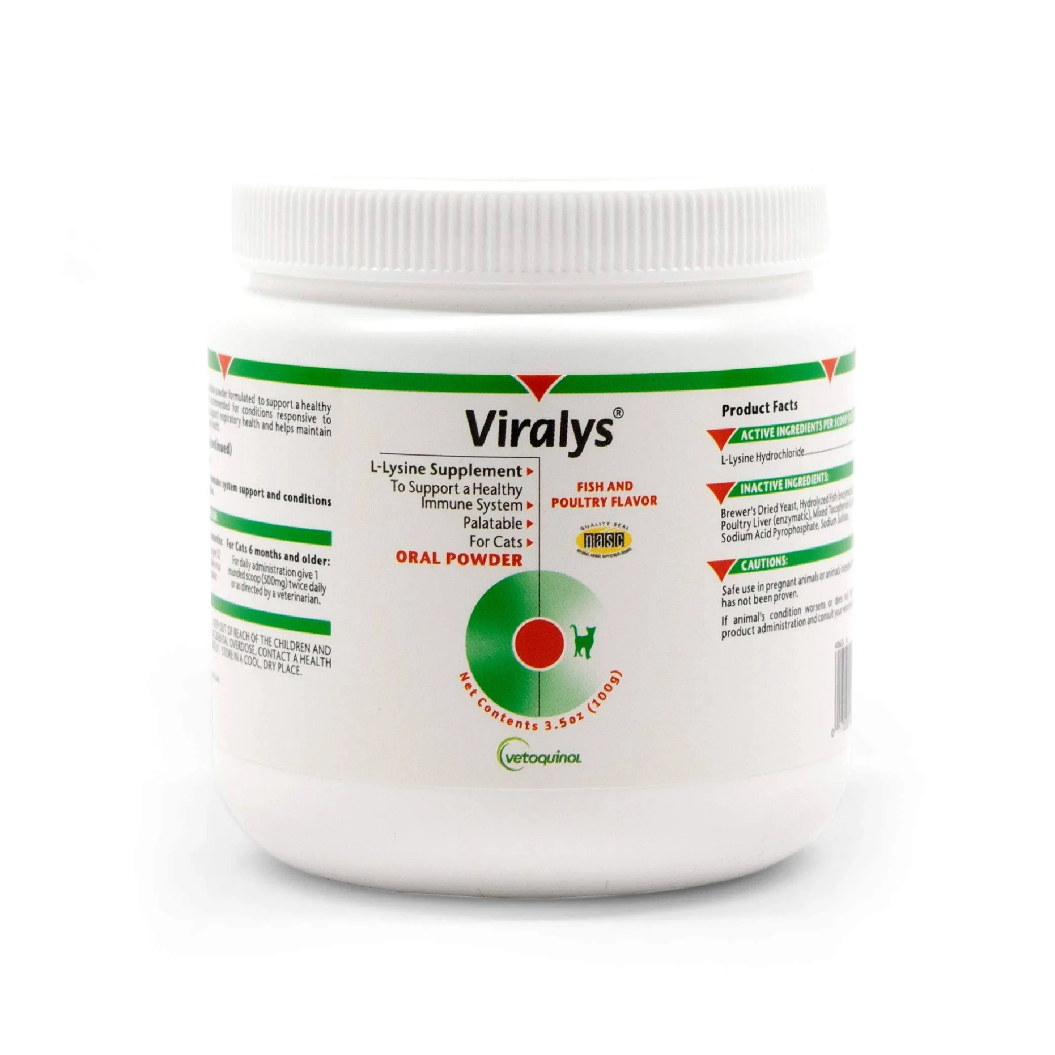 Vetoquinol Viralys L-Lysine HCI Oral Gel Supplement for Cats 5 oz.