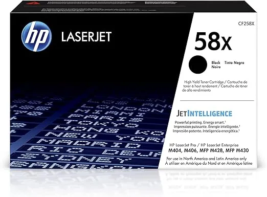 HP 58X High Yield Black Original LaserJet Toner Cartridge, CF258X