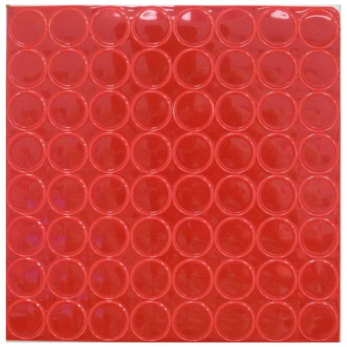 Reflective 1 Inch Adhesive Vinyl Hot Dots - RED - Sheet of 64 Dots