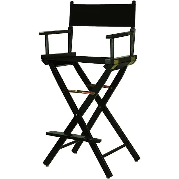 Casual Home 30" Frame-Black Canvas Director Chair, Bar Height