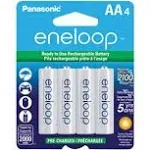 Panasonic Eneloop AA Ni-MH Rechargeable Batteries