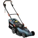 SENIX Electric Lawn Mower, 15-Inch, 58V Max* Cordless Lawn Mower with Brushless Motor, 6-Position Height Adjustment, 2.5Ah Lithium Ion Battery and Charger Included, LPPX5-L, Blue