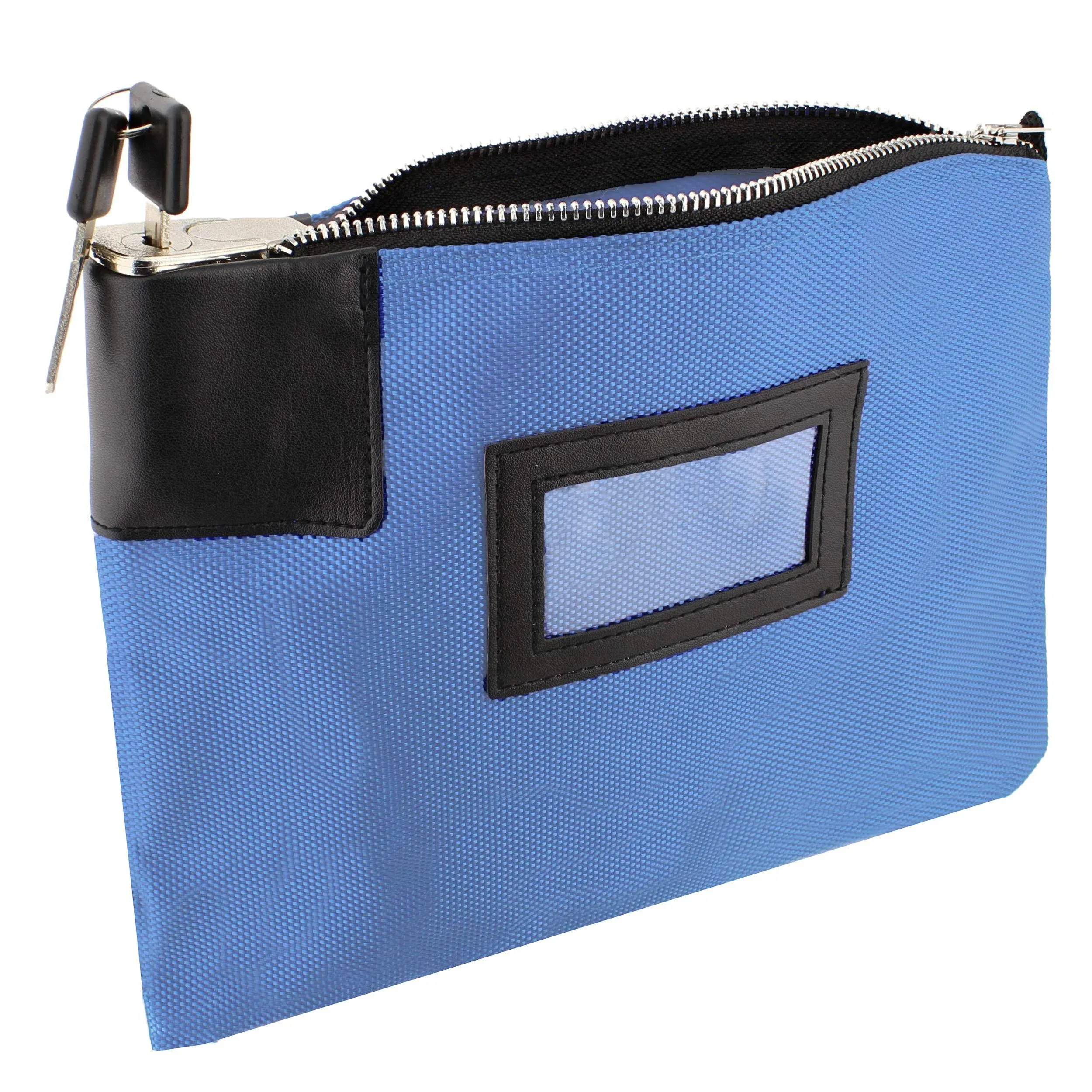 BISupply | Locking Money Bag Lock Bag Bank Bag with Lock Cash Bag in Bright Blue