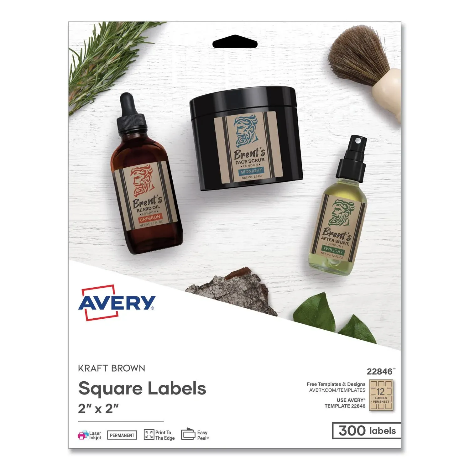 Avery Print-to-the-Edge Square Labels