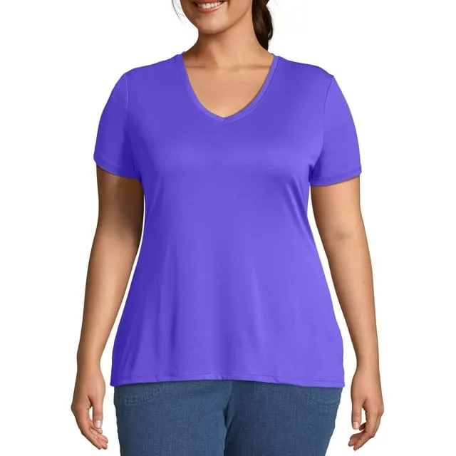 Hanes Just My Size Cool DRI Women's V-Neck T-Shirt