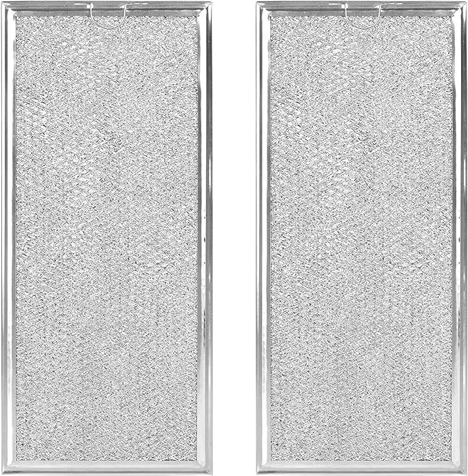 IROLEN Microwave Grease Filter Compatible with Whirlpool and GE Microwaves 2 Pack Approx 13" x 6"