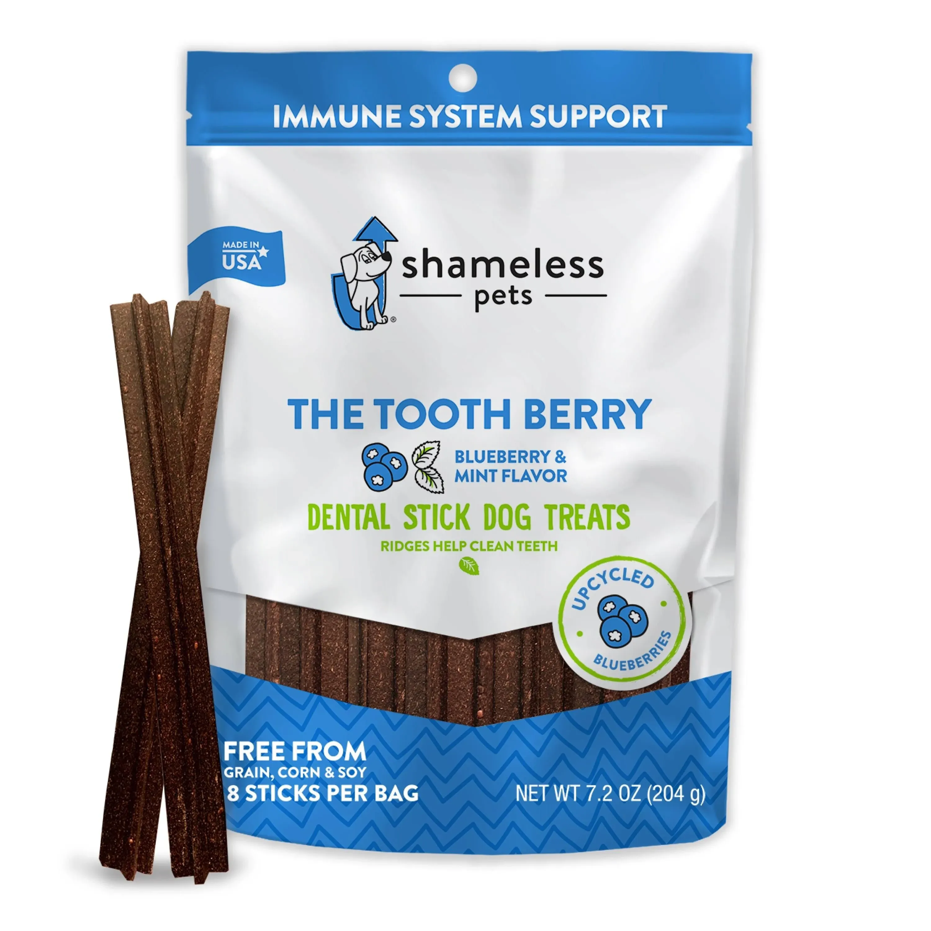 Shameless Pets The Tooth Berry Dental Sticks Dog Treats