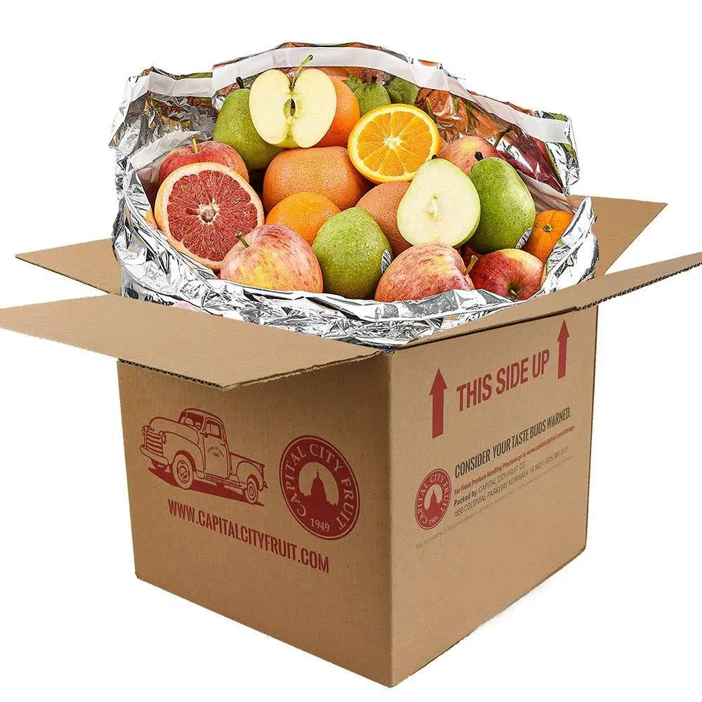 Gourmet Fruit Gift Pack, (20lbs) Orchard Fresh Oranges, Pears, Apples, and Gr...