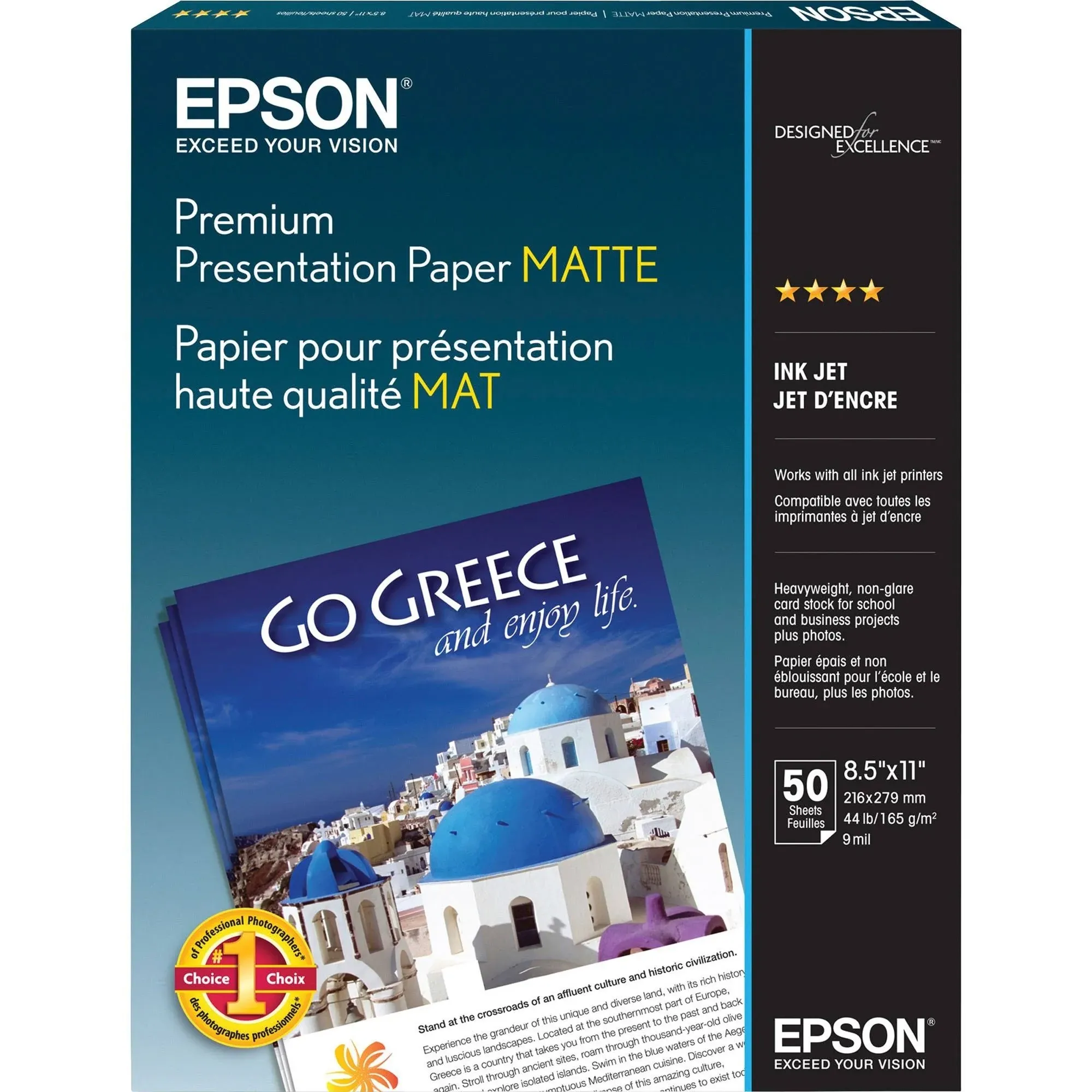 Epson Premium Presentation Paper Matte 8.5x11 - 50 Sheets